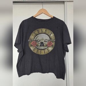 Guns N' Roses Graphic Crop Top - Black